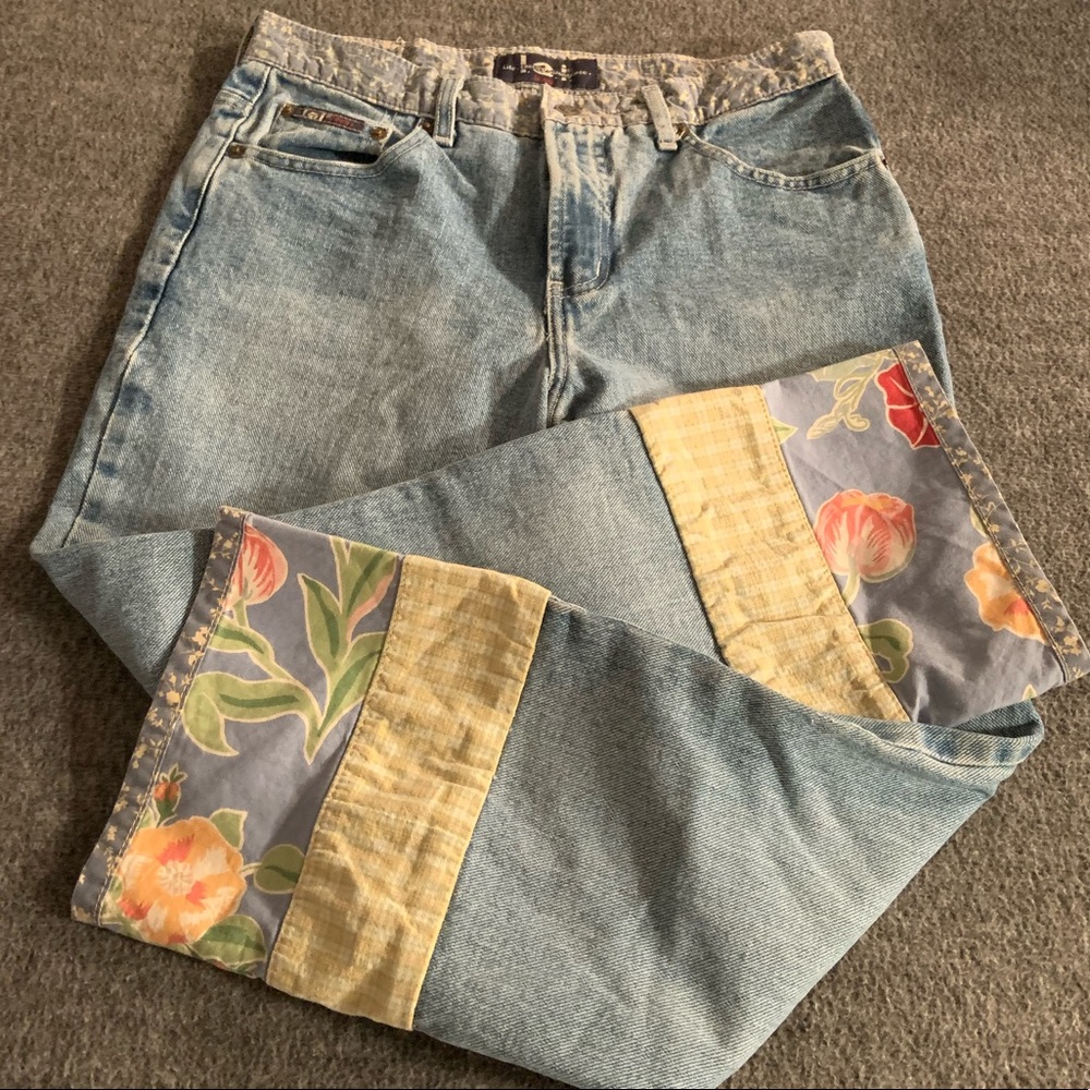 Cute L.E.I. jeans-patchwork detail